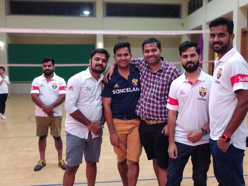 Volley Prime Masters Community Meetup Volley Prime Masters community meetup in Bangalore with players wearing team jerseys